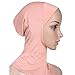 Ksweet 4pcs Lightweight Elastic Hijab Caps Full Cover Hijab Bonnet Islamic Scarf for Women Turban (Black+Blue+Purple+KQ)