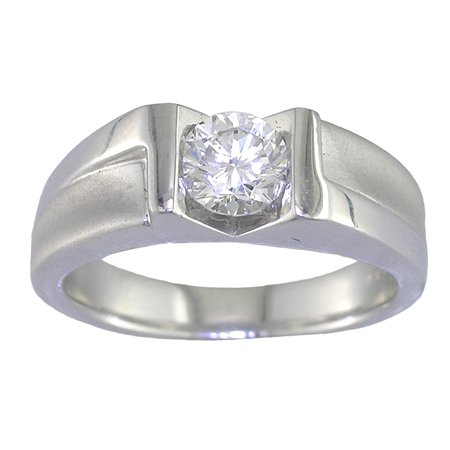 1 ct. Men's Certified Diamond Ring in Platinum SI1 Clarity E-F Color Retail Price $11,300., Available in Sizes 7, 8, 9, 10, 11, 12