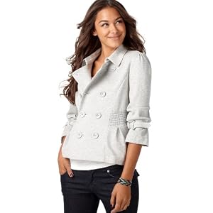 Buy American Rag Jacket, Double Breasted Button Three Quarter Sleeve Knit Cropped by American Rag