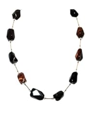 Tanias Treasures Jewelry "Moonraker" Chunky Necklace, Faceted Succor Creek Jasper, .925 Sterling Silver, 22"