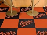 Fan Mats 8576 MLB - Baltimore Orioles 18" x 18" Team Carpet Tiles (10 Logo, 10 Solid per Box - appx 45 sq ft)