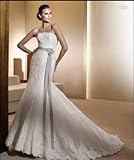 Wholesale - White Tee Sweep/brush Lace Applique Wedding Dress Wedding Gowns Fit N Flare Bridal Gowns