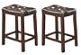 2 24" Saddle Back Espresso / Cappuccino Bar Stools