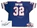 OJ Simpson Autographed/Hand Signed Throwback Blue Jersey