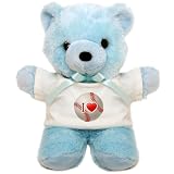 Teddy Bear Blue I Love Baseball