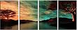 "Symbiosis" Beautiful Scenic 4 panel modern art on canvas