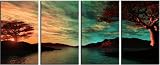 Symbiosis Beautiful Scenic 4 panel modern art on canvas