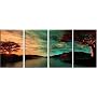 "Symbiosis" Beautiful Scenic 4 panel modern art on canvas