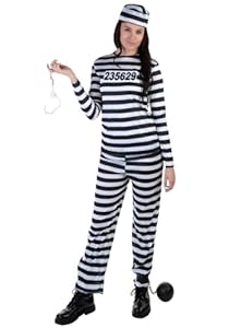 Plus Womens Striped Prisoner (2X)