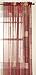 Stylemaster Renaissance Home Fashion Jasmine Tile Print Sheer Rod Pocket Panel, Burgandy, 56 by 63-Inch