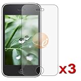 Screen Protector + Lint Cleaning Cloth (3 Packs) for Apple iPhone 3GS