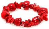 Royal Diamond Small Red Coral Chip Bracelet