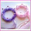 Princess Beaded Crown with Feather Select Color: pink