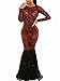 Cfanny Women's See Through Sheer Floral Lace Mermaid Dress