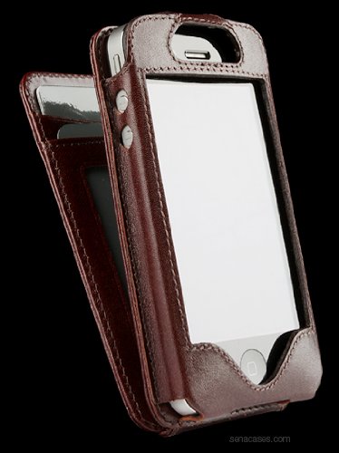 Sena 156313 Walletskin  Leather Case for iPhone 4 & 4S - 1 Pack - Case - Retail Packaging - Brown