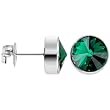 11mm Bezel May Birthstone Stud Earrings