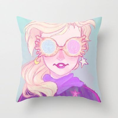 Cukudy Wonderland Pillowcase Luna Lovegood New Arrival Comfortable Pillowcase 18 x 18 Inches by Wonderland pillowcase