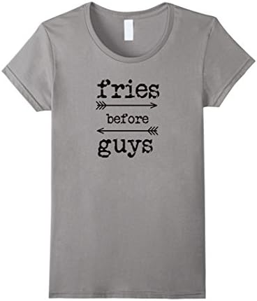 Fries Before Guys T-Shirt - Female XL - Slate