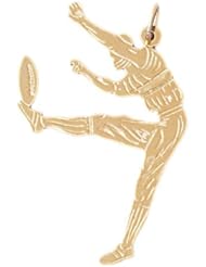 Dazzlers Solid 14k Gold Football Player Charm Pendant Available in three colors from jewelsberry (weights: 1.6 grams only)
