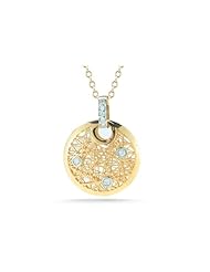 I. Reiss 14K Gold Round Pendant, Set With Diamonds.