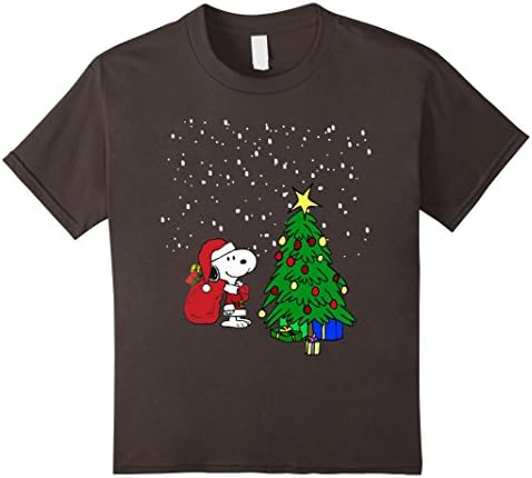 Kids Snoopy-Christmas T-Shirt 10 Asphalt