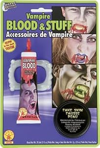 Vampire Blood Teeth & Fake Skin Halloween Fancy Dress
