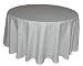 90 in White Round Tablecloth Heavy Woven Polyester - Commercial Grade