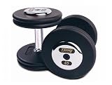 Troy Barbell PFD-085C Black Troy Pro-Style Cast dumbbells - Chrome endplates - 85 lbs.