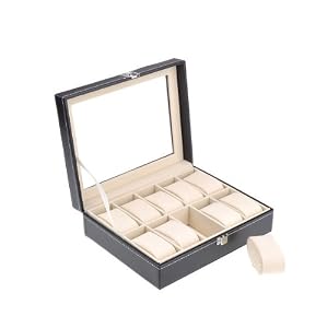BestDealUSA 10 Grid Watches Display Storage Box Case Jewelry Fashion