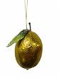 Sugared Fruit Decorative Foiled Gold Lemon Christmas Ornament 4"