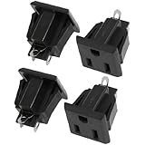 10 Pcs US 3 Pins Power Socket Plug Black AC 125V 15A