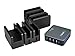 SIIG 45W 5 Port USB Charger with Quick Charge 3.0 USB and Type-C Desktop Charger - USB Charger Charging Station with Phone and Tablet Foldable Organizer, Black