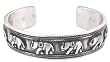 Elephant March Parade Elephants Pewter Bracelet