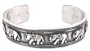 Elephant March Parade Elephants Pewter Bracelet