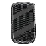 Black Diagonal Carbon Fiber Snap on Hard Skin Cover Case for Blackberry Curve 8520 8530 + Belt Clip
