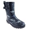 Capelli New York Shiny Dinosaurs Rule Printed Boys Sporty Rubber Rain Boot