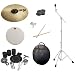 Sabian 20-Inch HHX Stage Ride Pack with Convertible Cymbal Boom Stand, Survival Kit, Cymbal Bag, Snare Head, Drumsticks, Drum Key, and Cymbal Felts