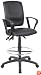 Leather Plus Drafting Stool with Loop Arms