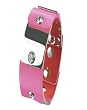 Cobra Armadillo Light - JB104FU - Bracelet Cuir Veau avec maillons Acier et strass - Petit Mod�le - Femme - Fuschia