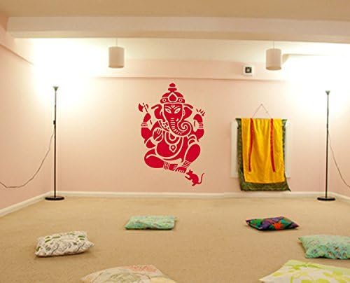 Ik400 Wall Decal Sticker Room Decor Wall Art Mural Indian God Om Elephant Hindu Success Buddha India Ganesha Ganesh Hindu Welfare Bedroom Meditation Yoga