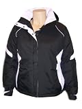 Womens Columbia Insulated Medium Weight Ski Jacket Coat, Downhill Diva, Black/white