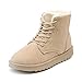 Yinhan Women's Winter Warm Snow Boots Lace up Short Ankle Boots