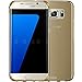 S7 Edge Case, ACMEBOX [Slim Thin] Anti-Shock TPU Gel Rubber Thin Flexible Soft Bumper Silicone Protective Case Cover for Samsung Galaxy S7 Edge -(Clear Gold)