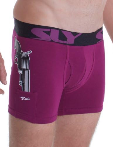 Sly Collective Men's Work Harder Boxer Brief Thug Life M Purple