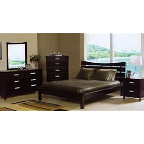 Cappuccino Platform Queen Bedroom Set
