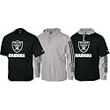 Oakland Raiders Short Sleeve T-shirt and Long Sleeve Hoodie Tee 3-In-1 Combo