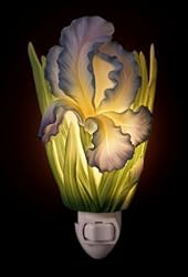 Bearded Iris Nightlight - Flowers of Light Ibis and Orchid Designs