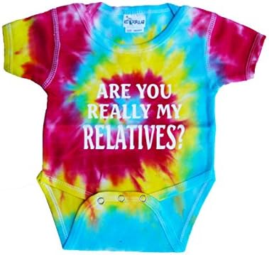 Are you Really My Relatives Infants Tye Dye Onesie (18M)
