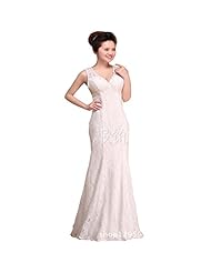 Sexy V-neck Lace Backless Mermaid Bridesmaid Dress/Party Dress 