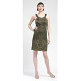 Sue Wong Women Size 0-14 Olive Sleeveless Bead Straight Cocktail Dress